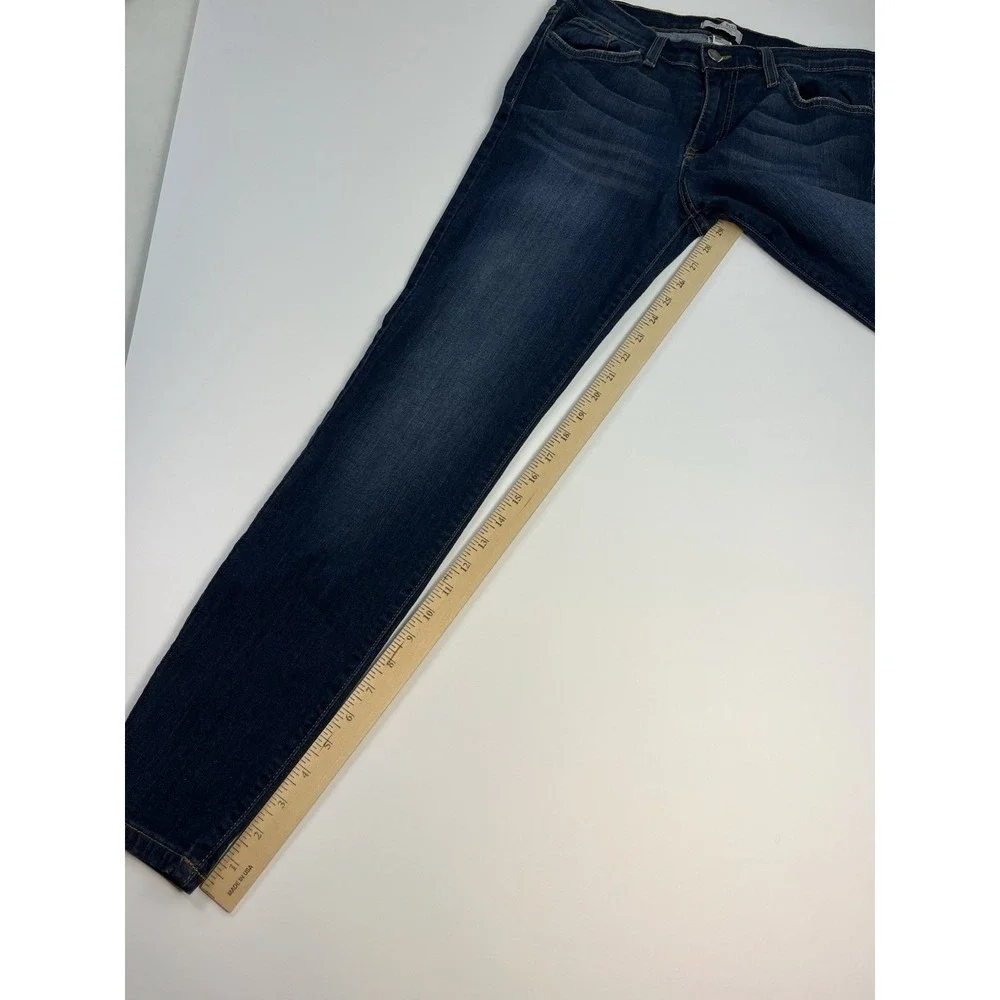 Judy Blue Jeans Skinny Tapered Leg 11x30 Denim Dark Wash Preppy USA Stretch